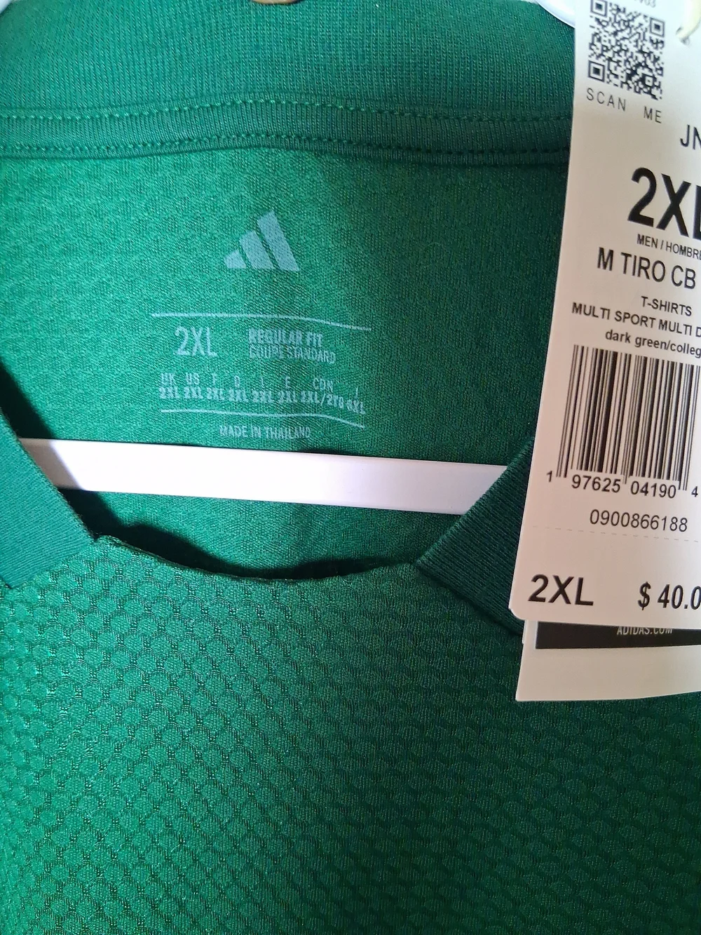 NEW Adidas House of Tiro Green Colorblock Training Jersey Tee Men's size 2XL